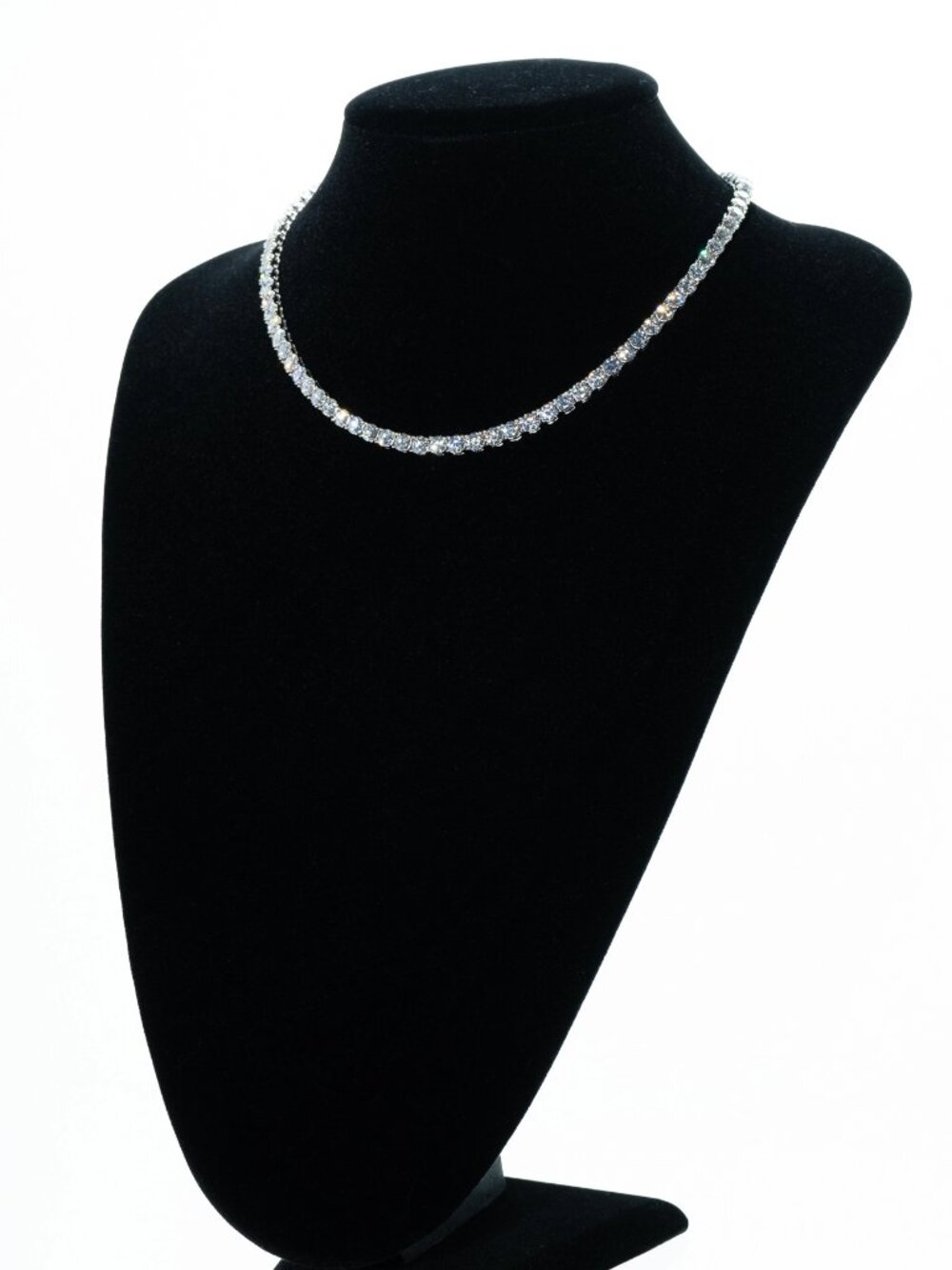 Moissanite Tennis Chain Necklace 5mm – 925 Sterling Silver VVS D Color